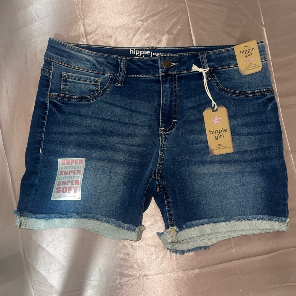 Hippie Girl Denim Blue Jean Shorts